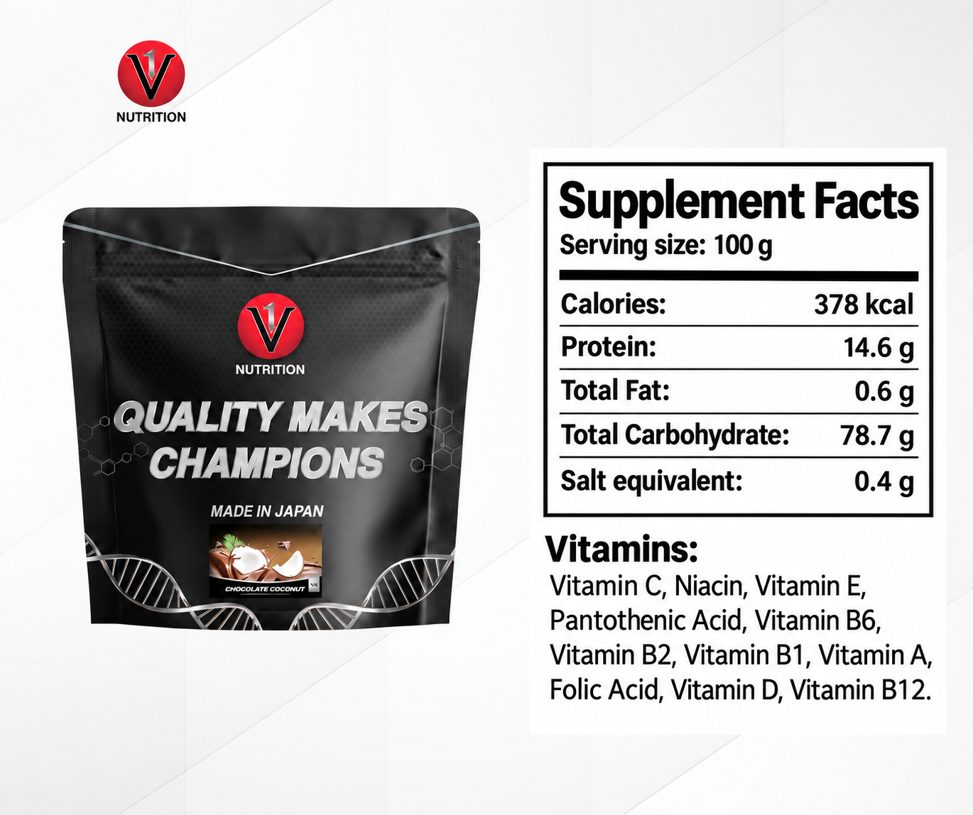 V1 mass gainer 3kg - siêu tăng cân tăng cơ nạc số 1 Nhật Bản - Ảnh 3