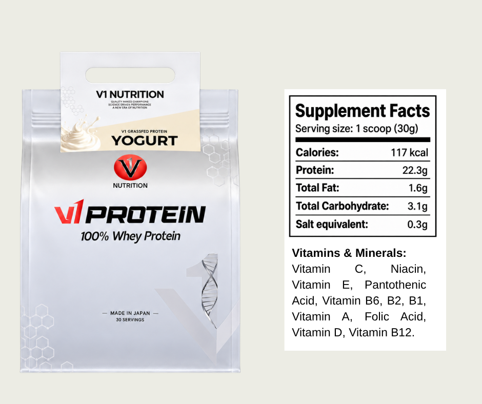 V1 Whey Protein Grass-Fed 900g 30servings - Made In Japan - Ảnh 6