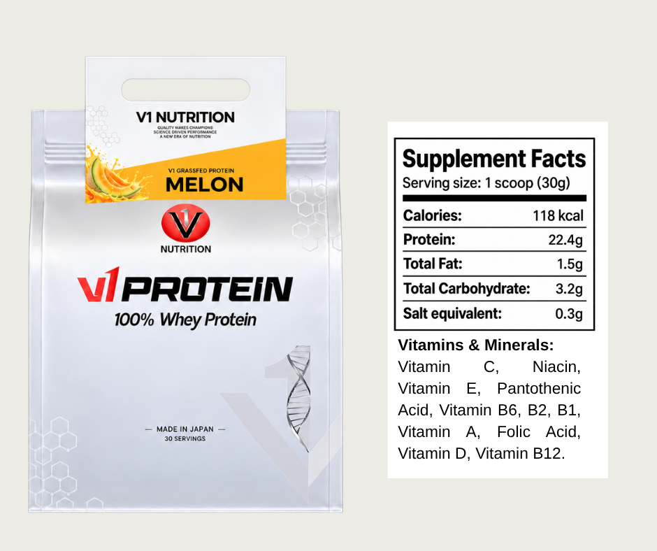 V1 Whey Protein Grass-Fed 900g 30servings - Made In Japan - Ảnh 4